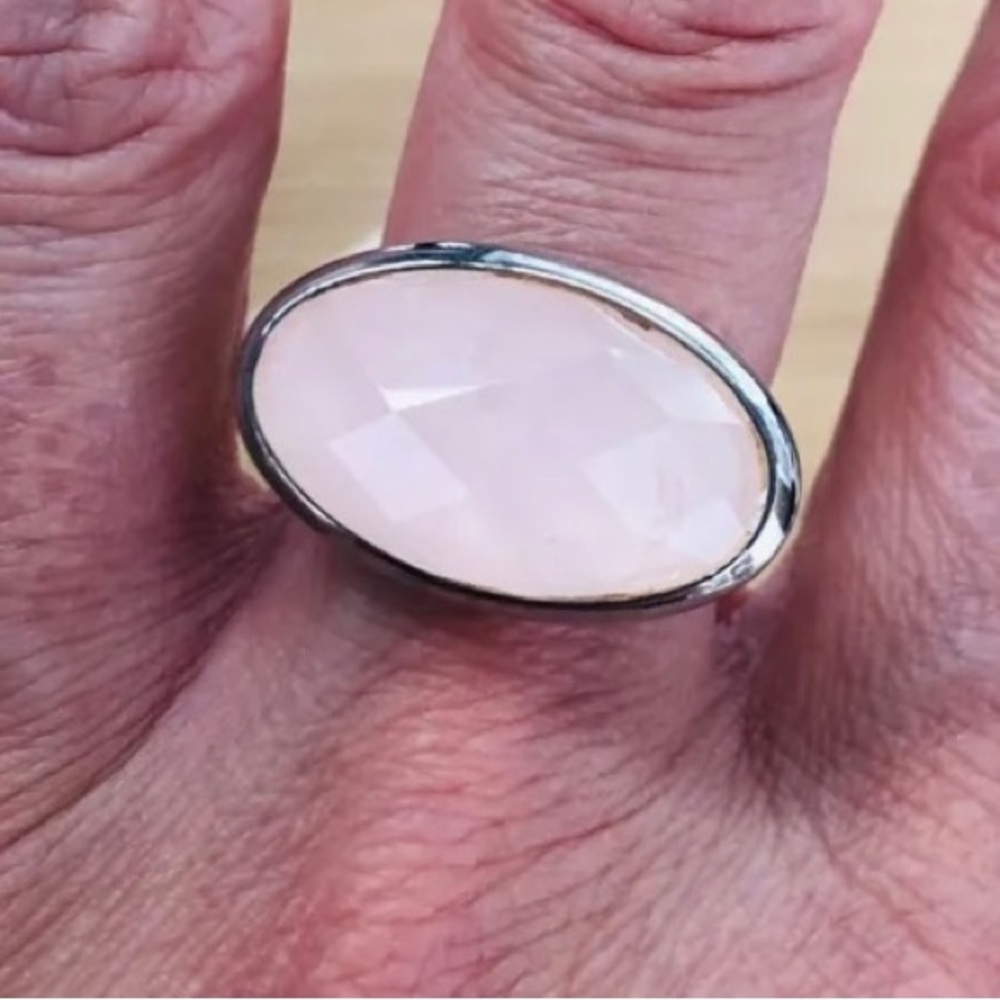 Kit Heath Sterling Silver Rose Quartz Ring